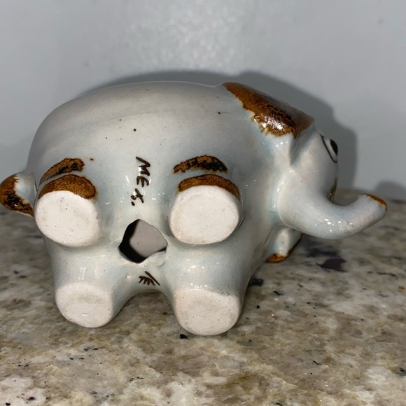 Vintage 1970 Ken Edwards El Palomar Mexican Tonala Art Pottery Elephant Figurine - Picture 7 of 14